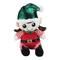 13" Red Plush Sitting Boy & Girl Christmas Elf Figure Set